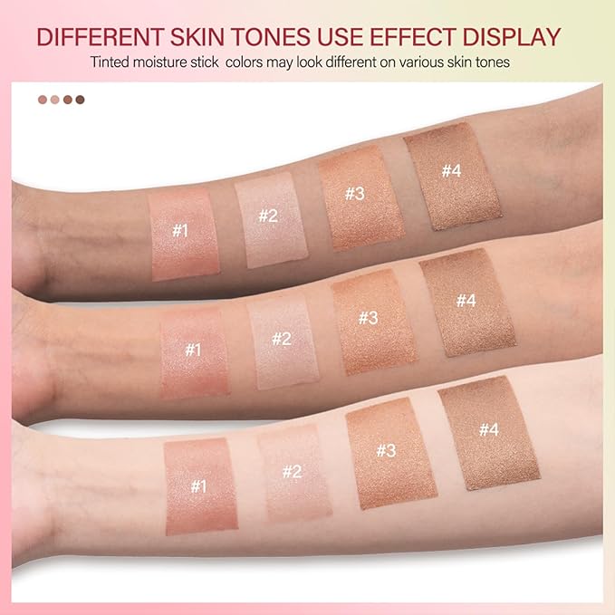 Cream Contour Stick, Face Cream Bronzer Makeup Stick Shimmer Highlighters Body Stick Blendable Long Lasting Highlighter Stick Silky Smooth Formula (2#, Soft Glow)