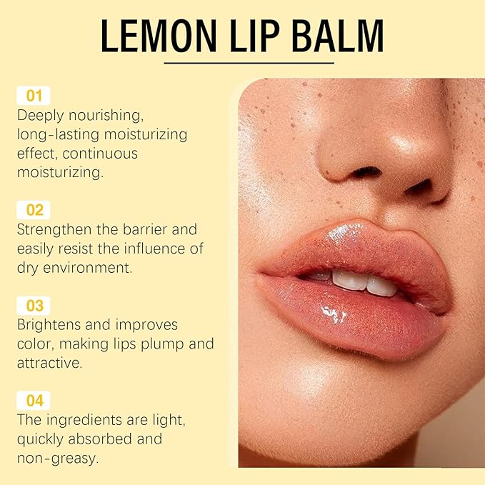 Lemon Lip Balm | All Natural Turmeric Lip Balms & Moisturizers | Hydrates Care Lip Balm, Brighten & Nourish Dark Lips Effortlessly