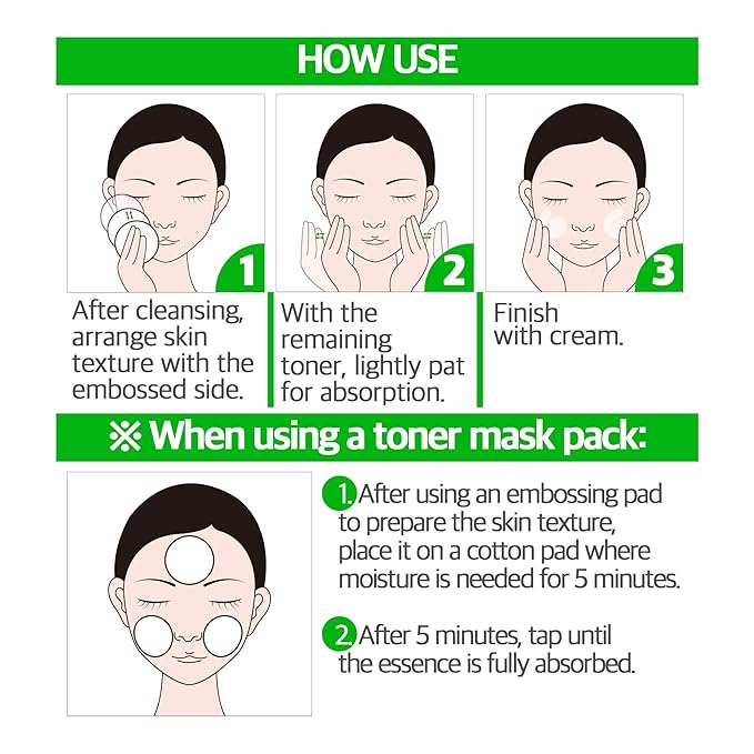 Apple AHA Essence Pad, Green Apple, with AHA, Toner pad, Soothing and Peeling, 60 vegan sheets-for sensitive skin, Hydrating care