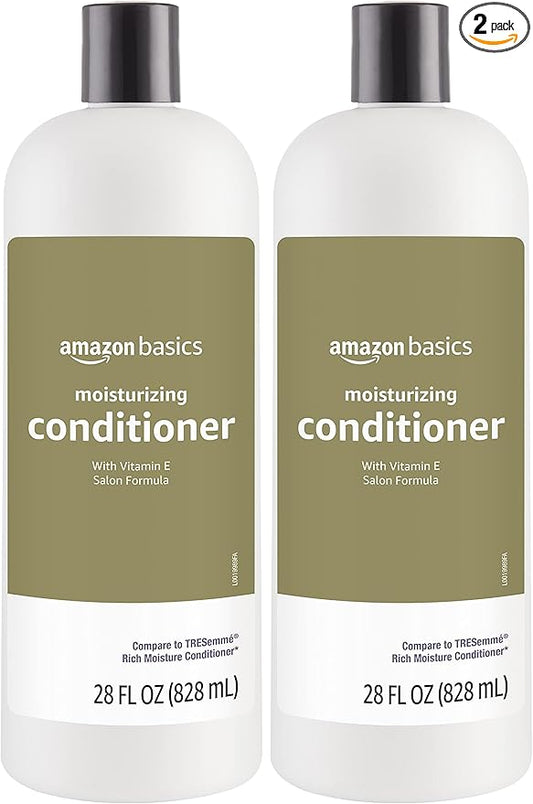 Amazon Basics Moisture Rich Conditioner, 28 Fluid Ounce (Pack of 2)