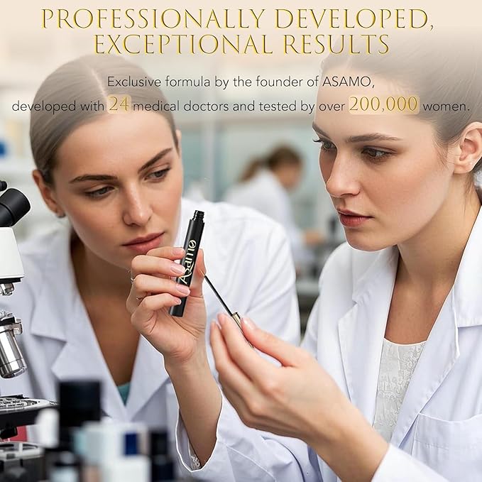 Eyelash Growth Serum – 15 Plant Extracts for Longer, Denser & Robust Lashes,Boosts Natural Lash Development,eyelash serum,Enhance Natural Beauty, Hypoallergenic Oil Free,lash growth serum（Black-Gold）