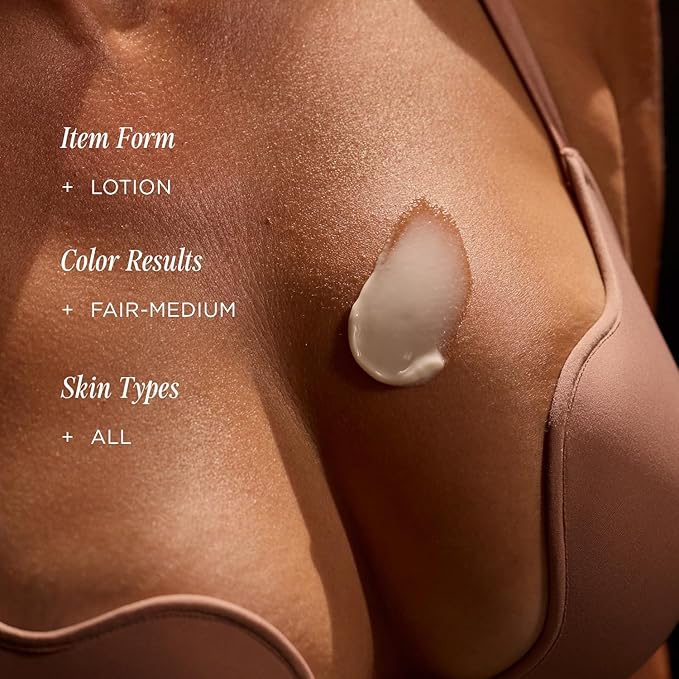 '+ Lux Unfiltered N°32 Body Sculpting Gradual Tanning Lotion - Self Tanner Firming Body Lotion with Peptides and Caffeine - Firms & Tones Skin - Vegan & Cruelty-Free Sunless Tanner - Sandstone