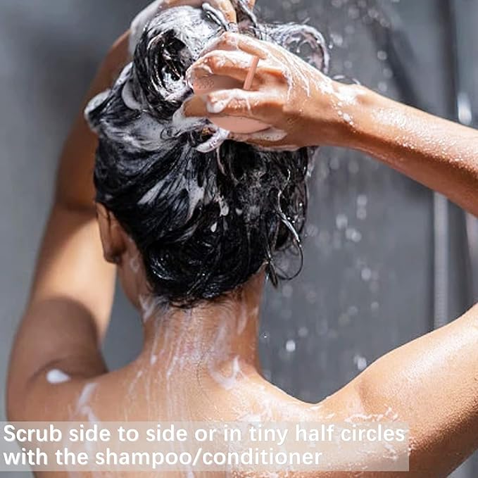 BTYMS Silicone Scalp Massager Hair Scrubber Shampoo Brush Exfoliating Hair Wash Cleansing Dandruff Brush for Shower