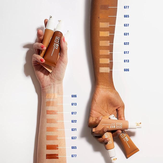 3INA 631 Tinted Moisturizer for Face with SPF 30 - Sun Beige - BB Cream with Light to Medium Coverage - Hyaluronic Acid Moisturizer for All Skin Tones - Vegan, Cruelty and Paraben Free Make Up - 1 oz