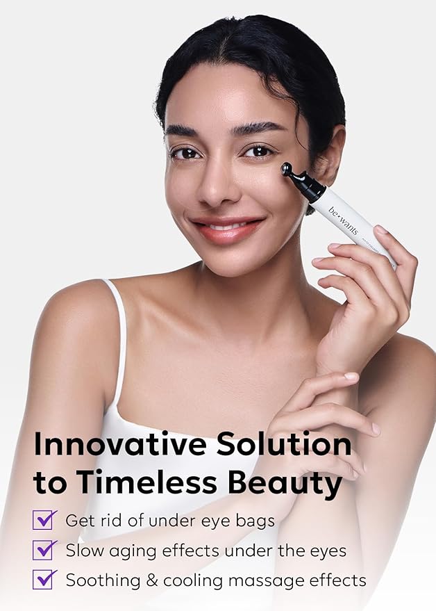 Bewants Eye Roller with Serum Made with Bamboo Water | Eye Serum for Puffiness and Bags Under Eyes | Under eye roller for dark circles | Dark Eyes Circle Treatment | Korean Skincare