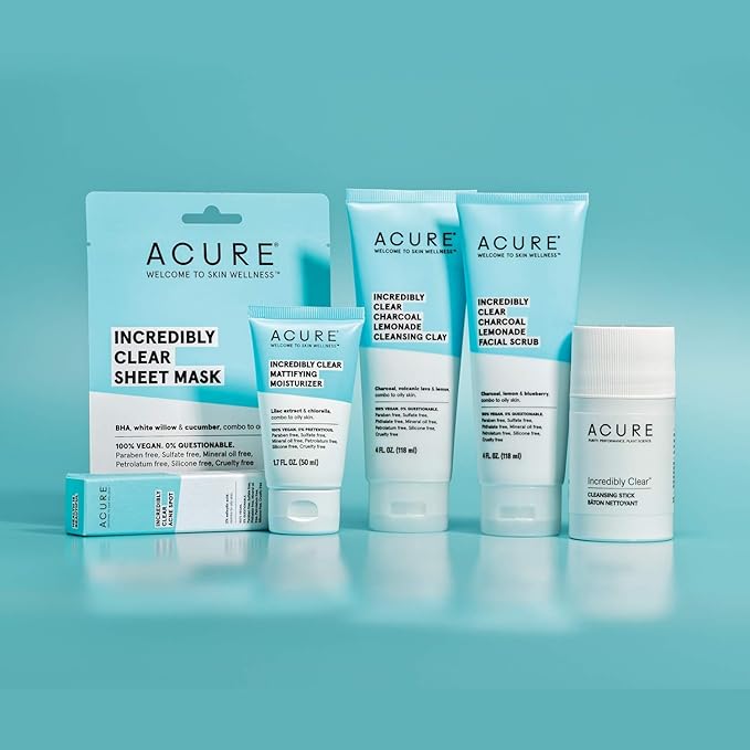 Acure Detox-Depuff Charcoal Lemonade Under Eye Hydrogels | 100% Vegan | For Oily to Normal & Acne Prone Skin | Charcoal, Lemon & Cucumber - Detoxies & De-Puffs Under Eye Area | 2 Single Use | 1 Count