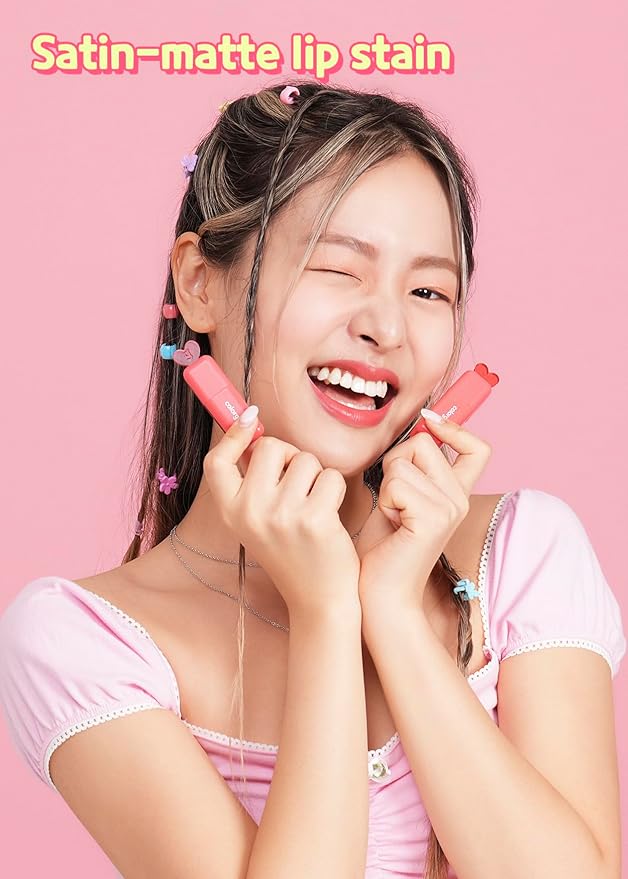 COLORGRAM Juicy Blur Tint 05 Happy Cherry Smile | Daily Semi-Matte, Semi-Glossy, Long-Lasting Lip Stain, Moisturizing, Buildable & Blendable, highly Pigmented (0.12 Fl. Oz.)