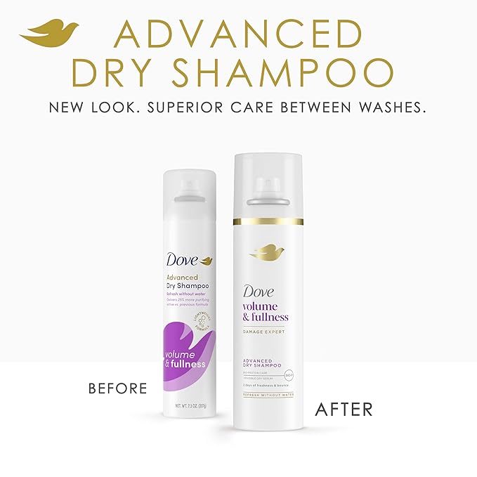 Dove Dry Shampoo for 2 Count for Oily Hair Volume & Fullness for Refreshed Hair 5 oz