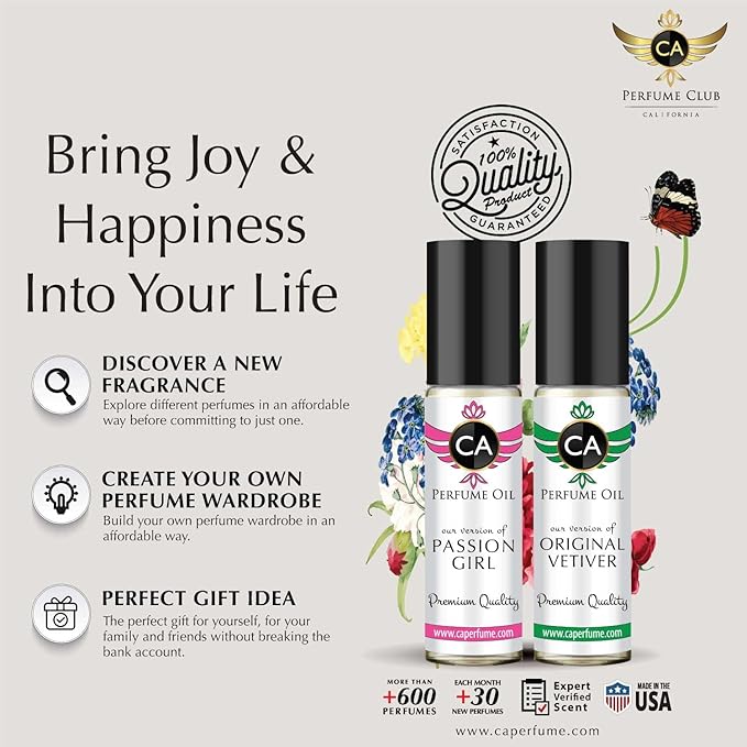 CA Perfume Club Impression of By Kln Let's Settle This Argument Like Adults, In The Bedroom, Naked For Women & Men Replica Fragrance Body Oil Dupes Alcohol-Free Aromatherapy Roll-On 0.3 Fl Oz-X2