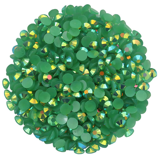 4500 Pcs SS12 3mm AB Flatback Rhinestones for Nails Art Crafts Glitter Round Shine Gems Crystals DIY Clothes Shoes （Dark Green AB）