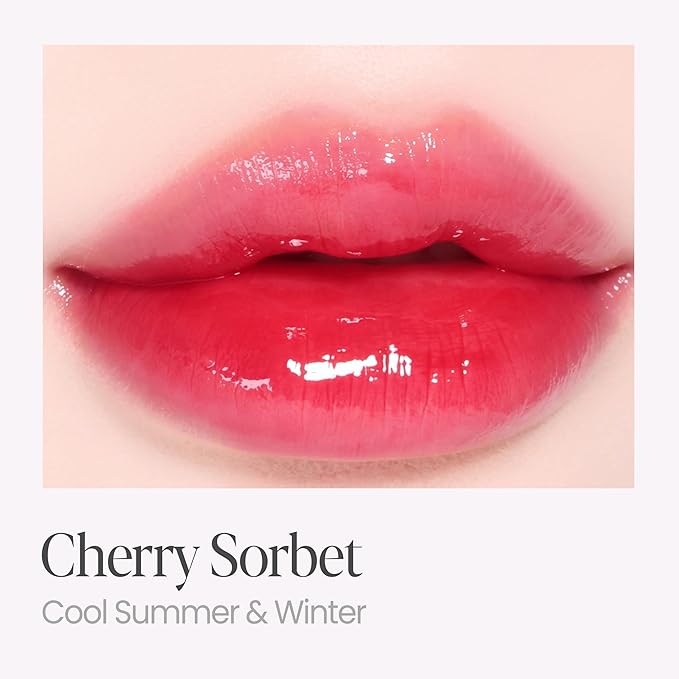 Espoir Couture Lip Tint Glaze #12 Cherry Sorbet 0.14oz | Volumizing Lip Stain with Syrupy Shine | Long-Lasting & Vibrant Color for Radiant Lip Look | Moisturizing & Glossy Lip Tint | Korean Lip Makeup