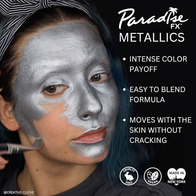 Mehron Makeup Paradise Makeup AQ Refill (.25 oz) (Metallic Green)