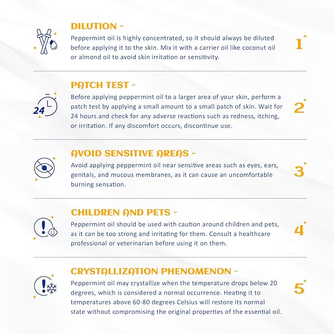 HIQILI Peppermint Essential Oil Add to Spray, Diffuser, Can Enjoy Air Freshening, Use in Kitchen, Bedroom, Office, Extra Free Travel Bottle - 3.38 Fl Oz/100 ML