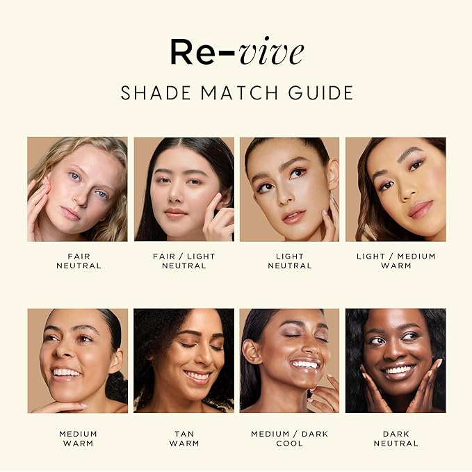 HALEYS Weightless Longwear Concealer (Dark - Neutral), Re-vive, Medium to Full Coverage, Gripping Concealer, Fast-setting, All-Day Wear, Spot Concealing, Brightens, Streak-free, Light-diffusing, V+CF