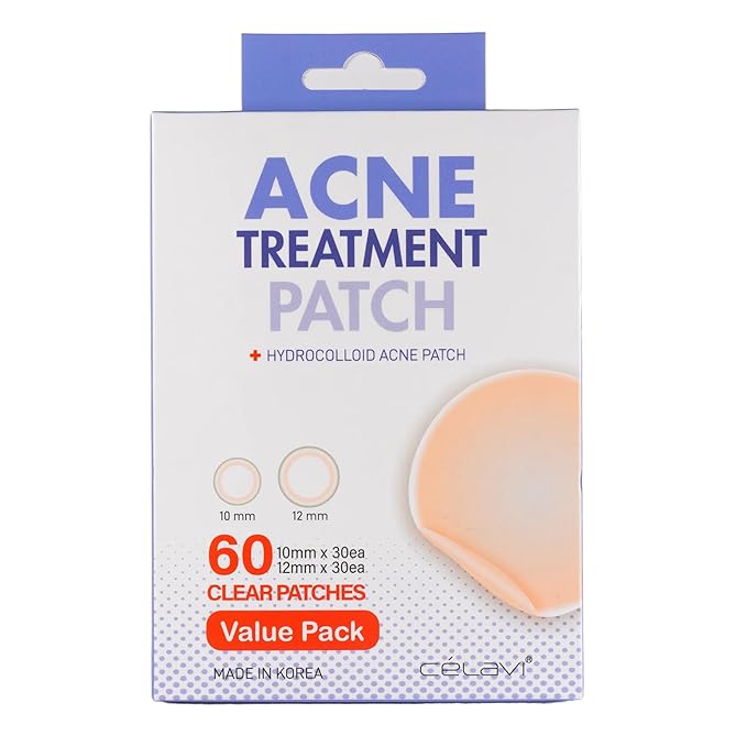 Celavi Acne Spot Treatment Hydrocolloid Patch (Acne Treatment, 60 Count)