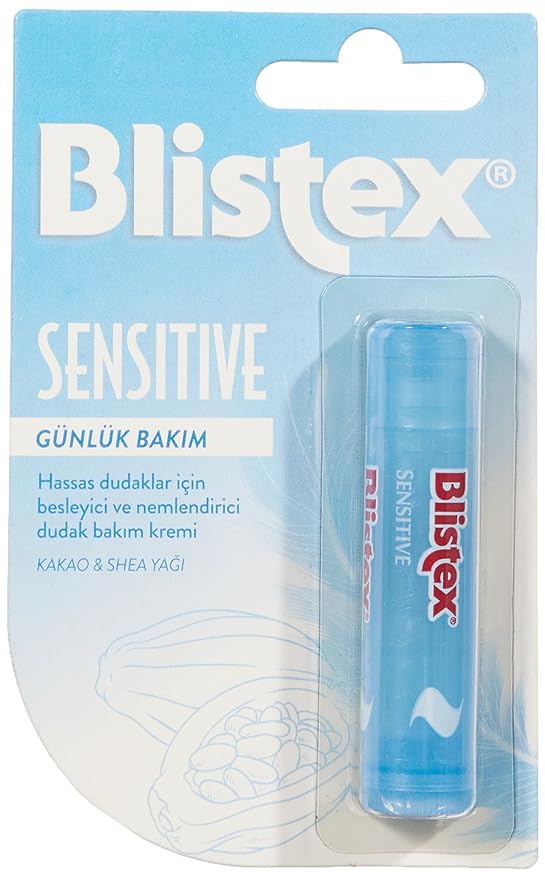 Blistex Simple & Sensitive Lip Balm, 0.15 Ounce Tube – Hypo-Allergenic Unflavored Lip Balm, Gentle Lip Moisturizer For Dry Lips, Contains Shea & Cocoa Butter