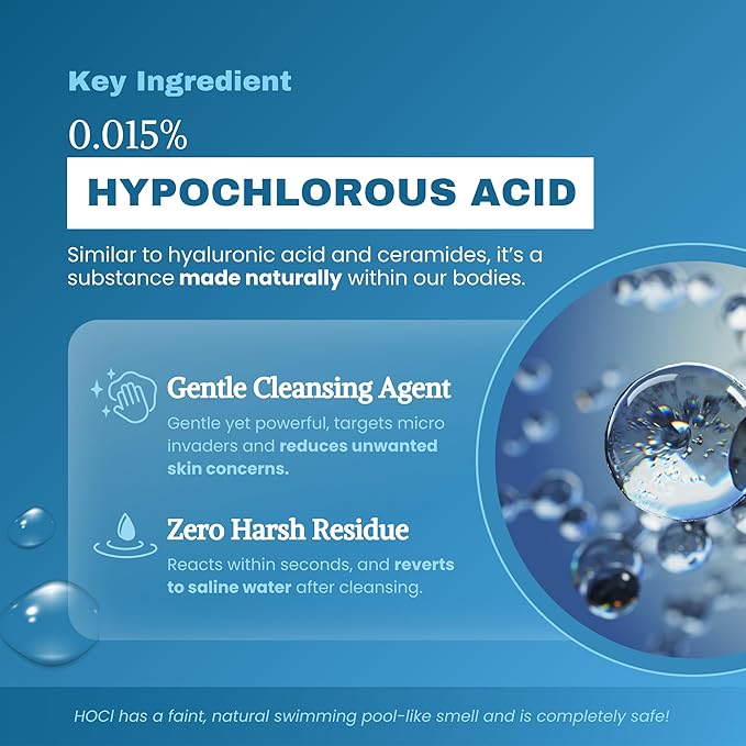 Hypochlorous Acid Spray – HOCl Face & Body Mist for Acne, Eczema & Irritation – Multi-Purpose Skin Repair – Eyelid Cleanser, Post-Workout/Procedure, Scalp & Sensitive Skin (2 oz+6.8 oz)