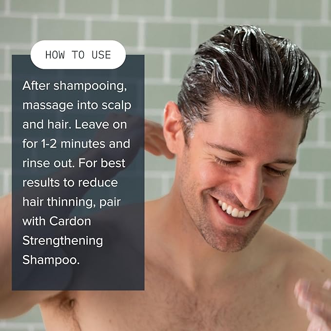 Hair Growth Conditioner for Men by CARDON, Prevent Thinning Hair and Hair Loss with Niacinamide & Vitamin B5 for healthy scalp, Korean Skin care, Deep Conditioner for dry damaged hair, (1 Bottle)