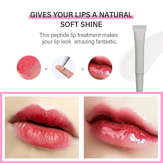 Lip Glowy Balm,Hydrating Moisturizing Lip Balm for Dry Cracked Lips,Sheer Tint Color,Shiny Glossy,Long Lasting Lip Moisturizer Nourishing Lip Care Lip Repair Gel Peptide Lip Treatment ChapStick-04#