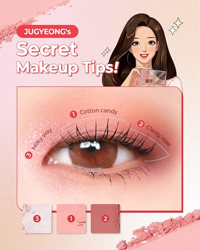 AMTS x True Beauty Edition - Some Love EyeShadow Makeup Palette | Matte Shimmer Metallic, Long Lasting, Cheek blush, All My Things, K Beauty, Pink Gold makeup