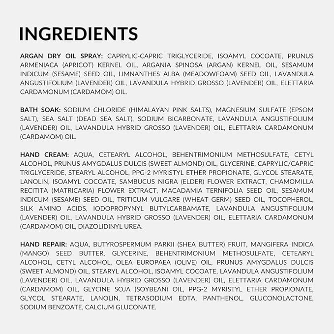 Discovery Kit - Argan Oil, Bath Soak, Hand Cream & Hand Repair (Pink Pepper)