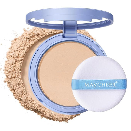 Oil Control Face Pressed Powder, Matte and Smooth Translucent Powder Setting Powder Makeup, Waterproof Long Lasting Finishing Face Powder, Cruelty-free, 0.35Oz (02 Natural)