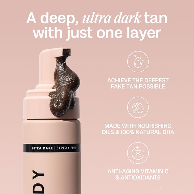 Bali Body Ultra Dark Self Tanner Mousse | Premium Sunless, Tanning Foam | Natural Green-Based Self Tan | Instant Bronze Fake Tan for All Skin Types, Vegan & Cruelty Free (200ml/6.7 fl oz)