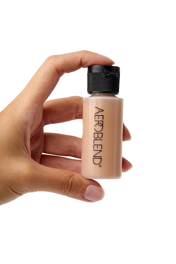 AEROBLEND Airbrush Foundation Makeup (N40) Professional, Water-Based, Buildable, Long-wearing, For all skin types, 1 oz