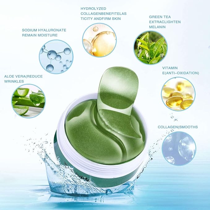 Collagen Under Eyes Patches With Aloe Vera (60 PCS) | For Puffy Eyes and Dark Circle - Anti-Aging Eye Masks for Face to Soothe Puffiness | Anti Wrinkle under eye mask