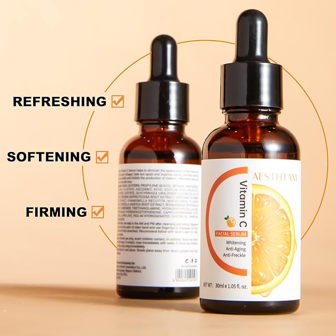 Hydrating Hyaluronic Acid Serum for Face with Vitamin C, Vitamin E | 30ml / 1.06 fl.oz | Daily Moisturizing Face Serum