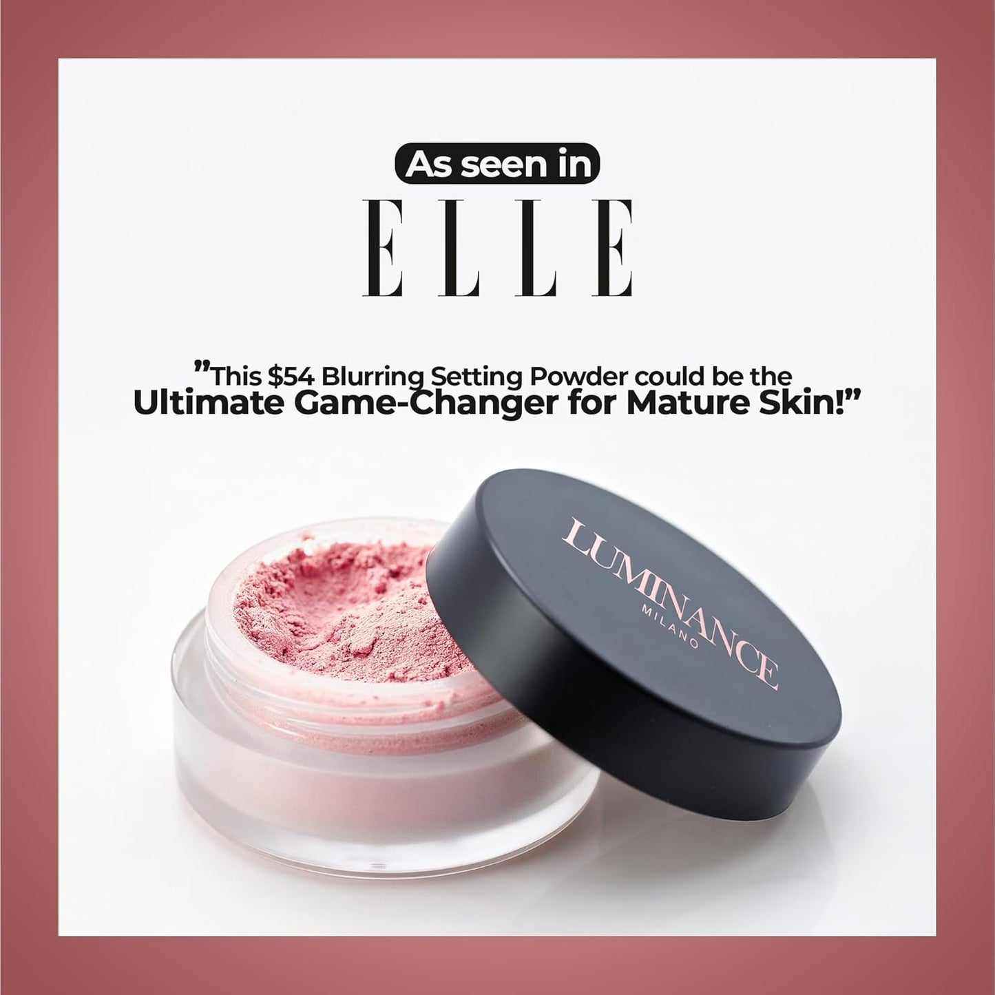 Original Luminance Milano Ultra Pink Powder Setting Powder Makeup – Mineral Loose Face Powder Makeup, Oil Control, Pore-Blurring, Matte Creaseless Baking, Ultra Pink