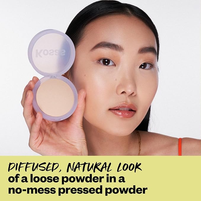 Kosas Cloud Set Face Setting Powder | Smoothing Shine Control, Soft, Sheer Setting Translucent Makeup Finish, Portable & Long-Lasting (Sheer Medium)