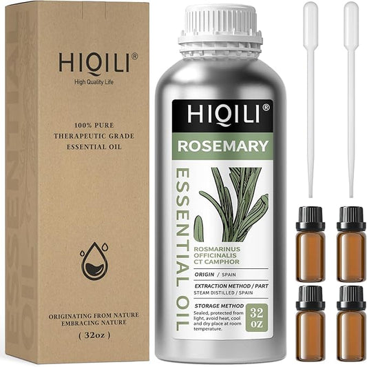 HIQILI 1000ML Rosemary Oil for Hair Growth, Add to Shampoo & Conditioner, 100% Pure Undiluted - 32 Fl Oz