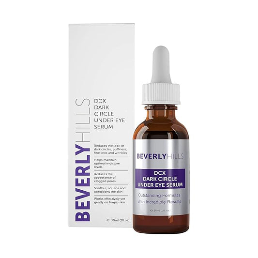 Beverly Hills DCX Under Eye Serum for Wrinkles, Puffy Eyes and Dark Cirlces Treatment for All Skin Types | Anti Wrinkle Serum with Seaweed, Hyaluronic Acids & Peptides for Hydrated & Soft Skin, 30 mL