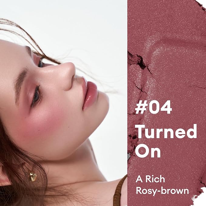 ITY Mood Blush, Blush for Cheeks Makeup,Moisturizing Creamy Blush Dual Funtions, Highly Spreadable, 0.18 oz (5.2g) in Turned On