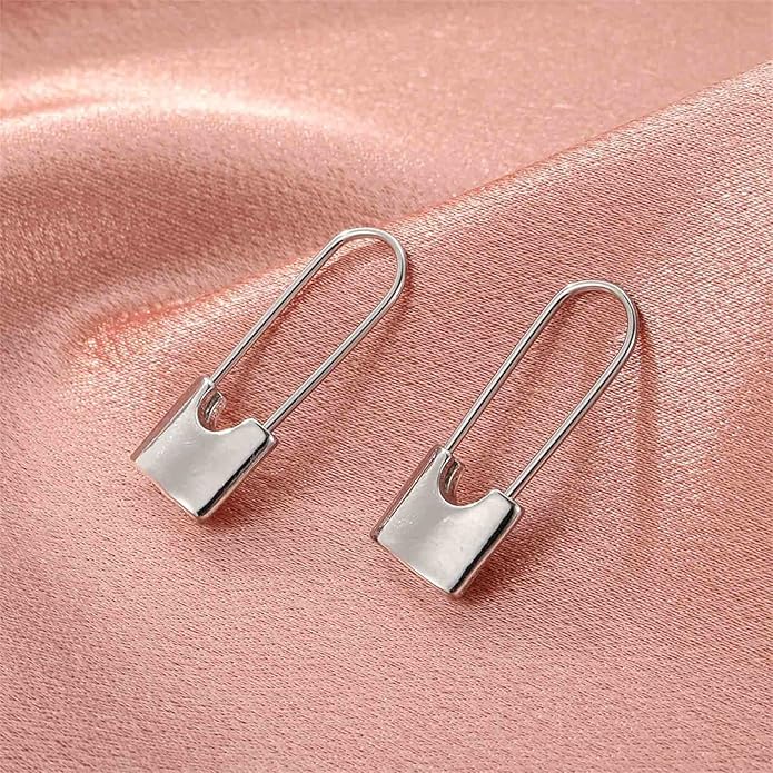 Boho Lock Hoop Earrings Safety Pin Hoop Earrings Gold Lock Huggies Hoop Earrings Personlized Padlock Earrings Jewelry for Women and Girls