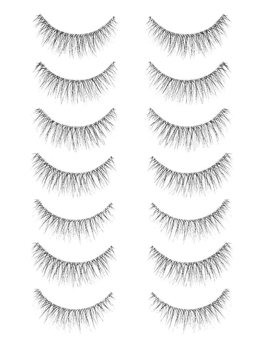 False Lashes Natural Look Wispy Eyelashes 13MM Eye Lash Pack for Daily C Curl Natural Lashes 7 Pair Siligli
