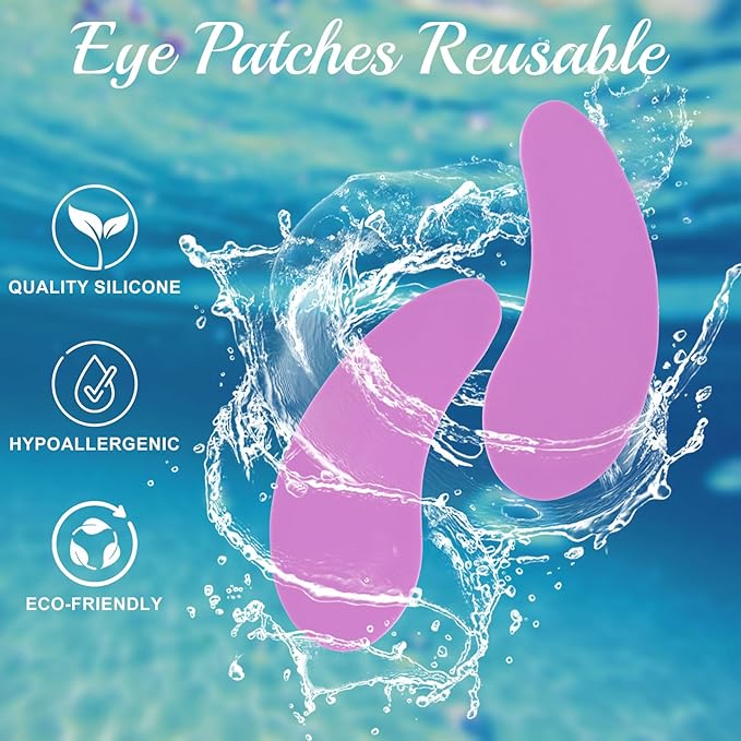 5 Pairs Under Eye Patches Silicone, Colorful Reusable Eye Mask for Dark Circles Puffiness Wrinkles Fine Lines Self Skin Care Stuff Beauty Products Weekend Gifts for Women Teen Girls