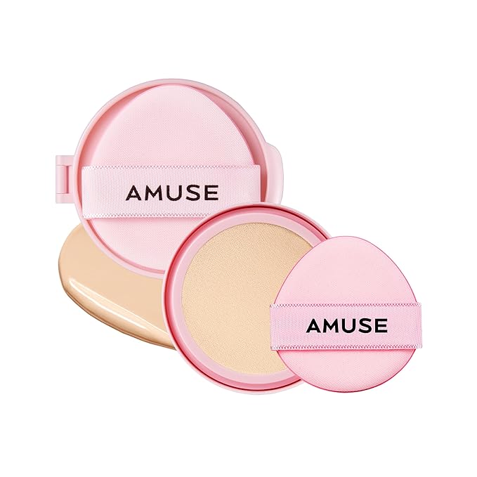 Amuse SEOUL DEW POWER VEGAN CUSHION [REFILL] | Dewy, glow, long-lasting, clean beauty, lightweight, natural look, foundation for sensitive skin, hydrating cushion ([REFILL] 1.5 NATURAL)