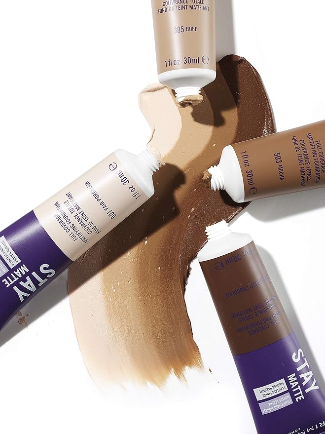 Rimmel London Stay Matte Liquid Mousse - 203 True Beige - Foundation, Lightweight, Shine Control, Oil-Free, 1oz