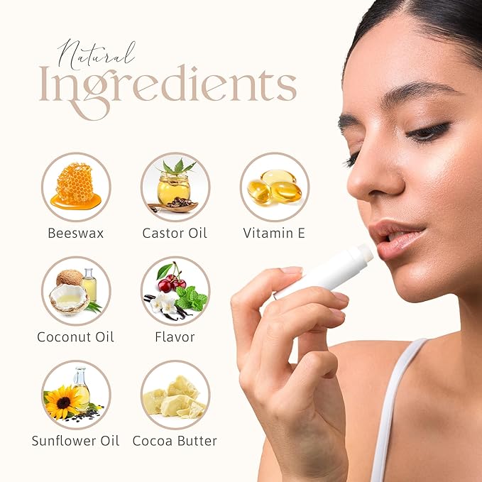 Lip Balm Bulk Unlabeled - Made in USA Bulk Chapstick - Natural Ingredients Vitamin E Shea Butter - Custom Chapstick Bulk For Party & Wedding Favors (150 Count, Honey)