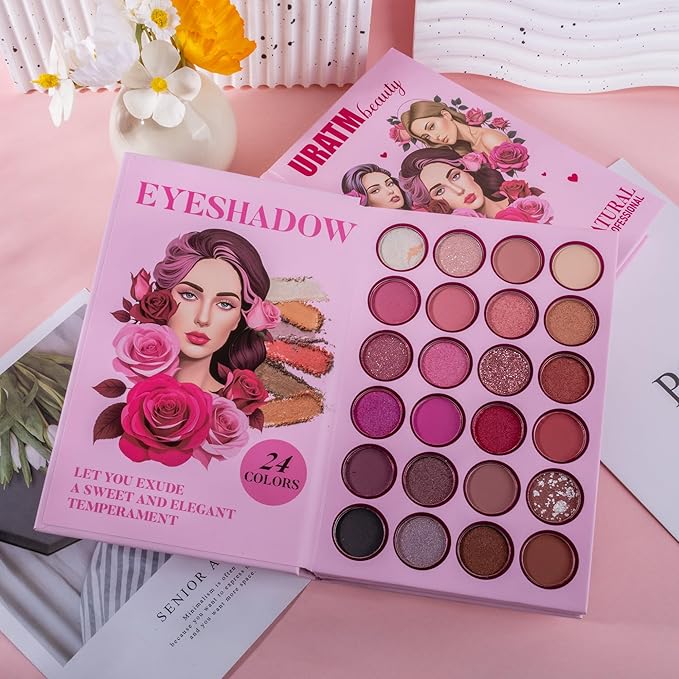 4-Layer Book-Style Foldable Makeup Palette Set | Portable & Long-Lasting | Contour Blush Highlight Eyeshadow, Professional 43 Shades, Suitable for Multiple Skin Tones & Makeup Looks, Gift Idea