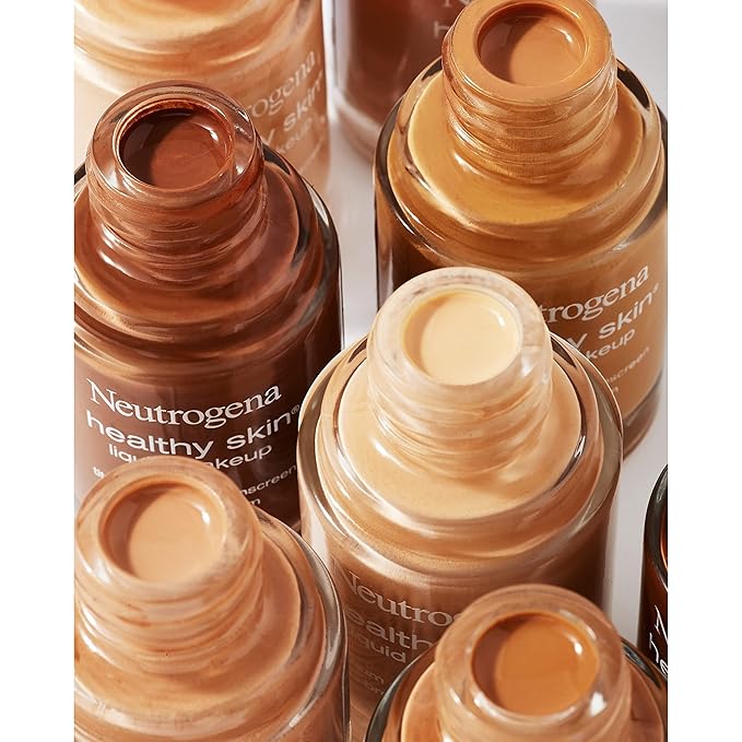 Neutrogena Healthy Skin Liquid Makeup Foundation with Broad Spectrum SPF 20 Sunscreen, Medium Coverage Foundation with Nourishing Pro-Vitamin B5, Natural Ivory 20, 1 fl. oz
