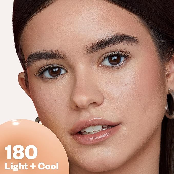 Kosas Revealer Skin-Improving Foundation with SPF 25 Protection - Hydrate, Brighten, Soothe, Plump, Protect Skin - Smoothing Texture, Natural Finish and Clean Formula - Light+ Cool 180