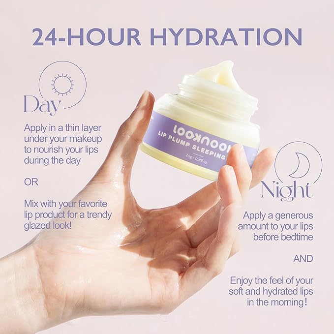 Lip Mask Overnight Collagen Treatment for Dry, Cracked Lips - Moisturizing Lip Balm with Shea Butter, Collagen, and Ceramide - Nourishing Lip Treatment for Dry Lips