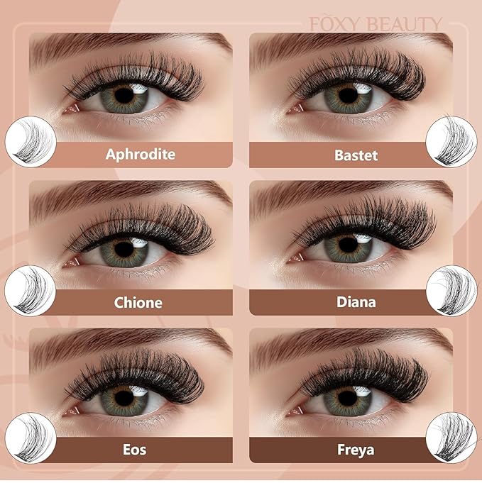 Diva Lash Clusters Kit - 432 Pieces Lash Clusters D Curl Lash Extension Kit Fluffy Lash Clusters Kit WideSpan Individual Lashes 12-20mm Eyelash Clusters, Eyelash Extension Kit With Bond and Seal