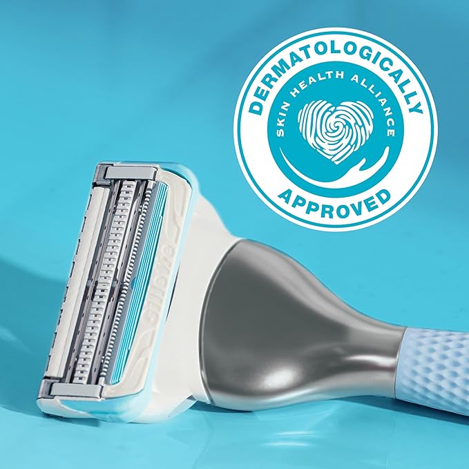 Gillette Venus for Pubic Hair and Skin Shaving Set, Women’s Razor, 1 Handle + 2 Blade Refills + 2-in-1 Cleanser