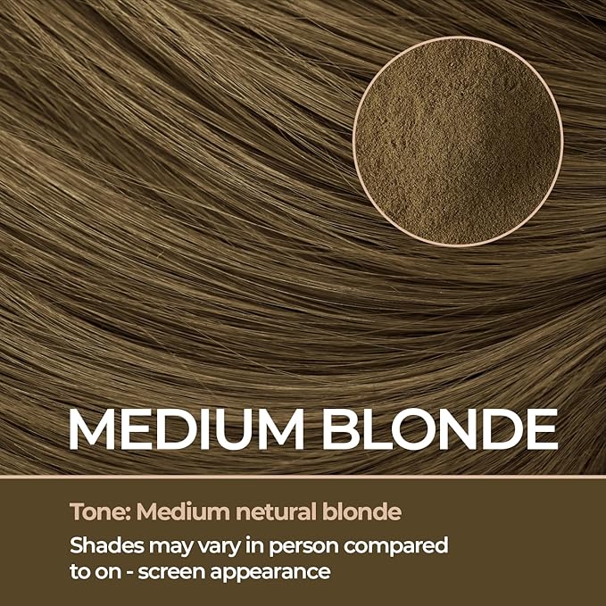 Keratin Hair Fibers for Men & Women - Fill In Fine or Thinning Hair, Instantly Thicker, Fuller Looking Hair (Medium Blonde 30g)