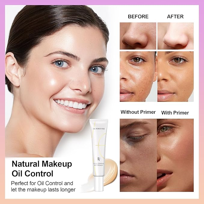 FV Oil-Control Primer, Long-Lasting Hydrating Formula with Matte Finish for Daily Use, Pore-Minimizing, Smooth Texture for Oily Skin (Oil Control)