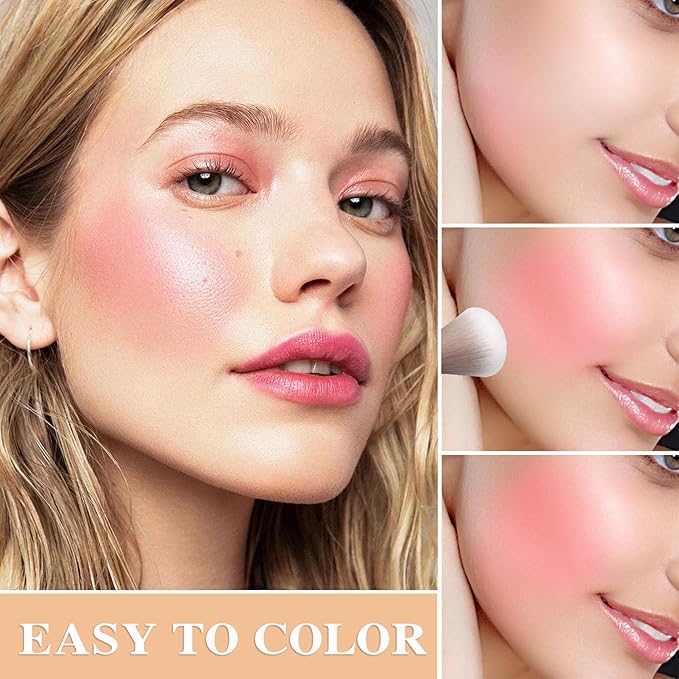 2 Colors Blush Stick,Multi-Use Cream Blush,Waterproofing Highly Pigmented Makeup Stick,Moisturizing Makeup Cream Set A4